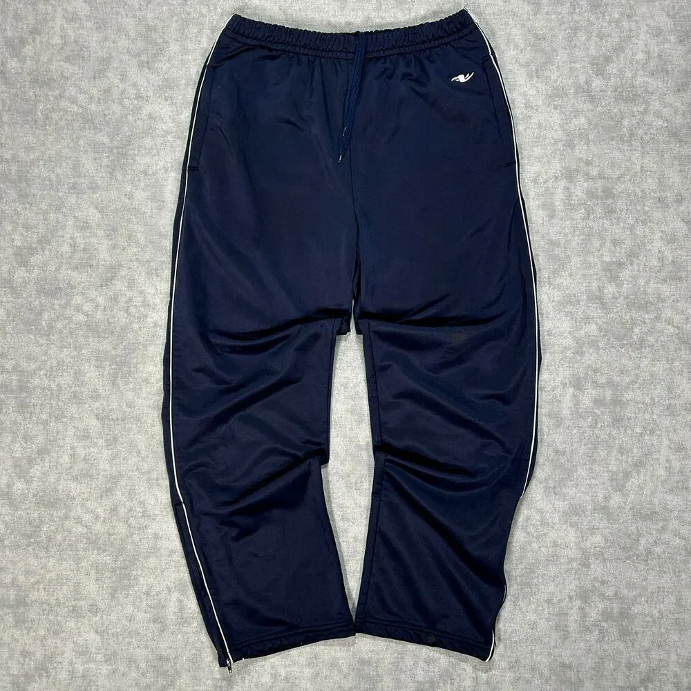 Vintage Athletic Works Track pants Mens Medium Navy Y2K Basketball Baggy